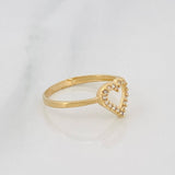 Anillo Silueta Corazón 1.3g / T6 3/4 Oro Amarillo 18K
