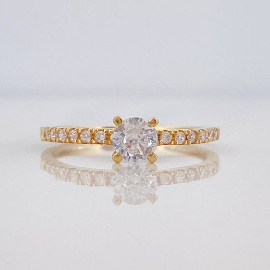 Solitaire Churumbela Ring 1.85g / T6 3/4 Yellow Gold 18K