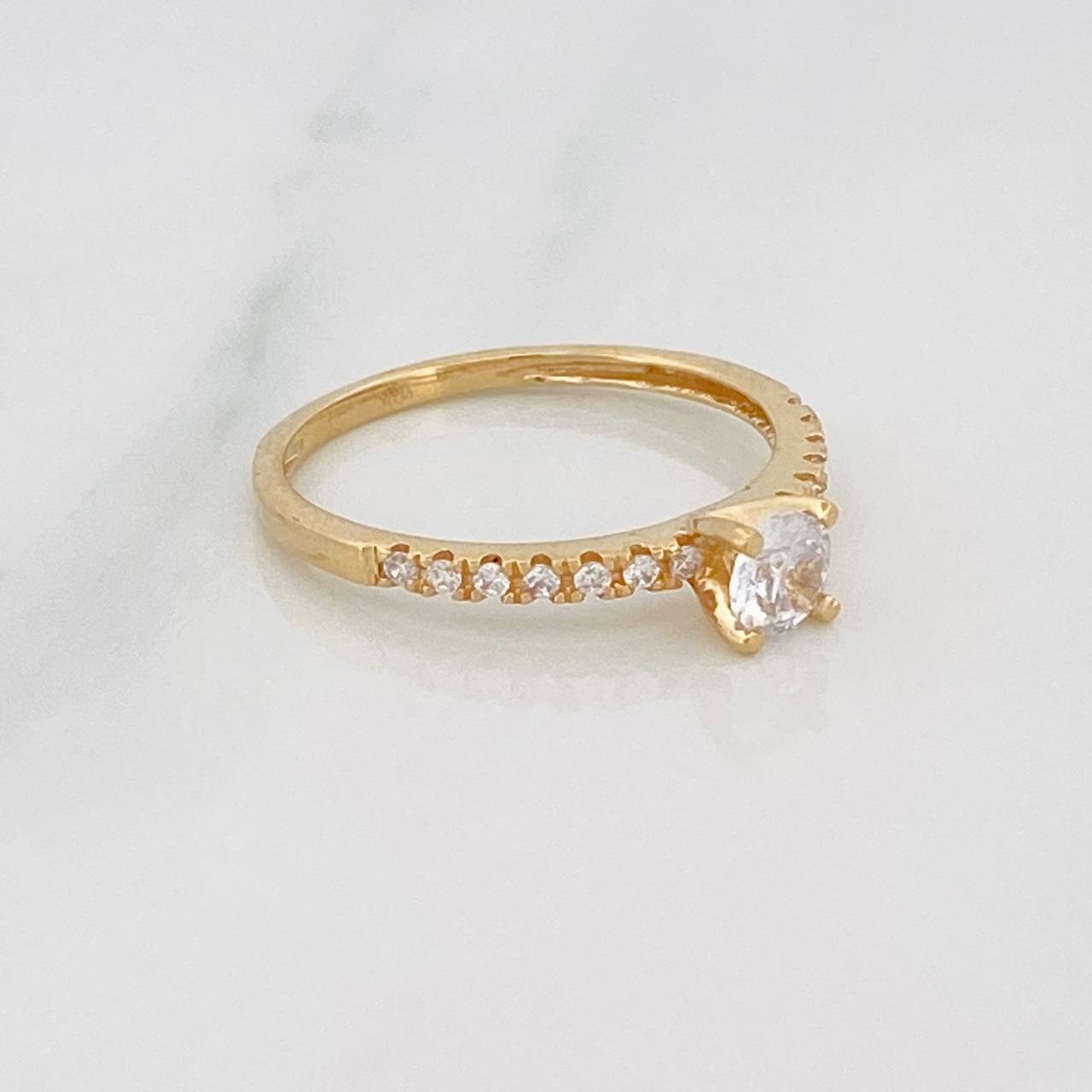 Anillo Solitario Churumbela 1.85g / T6 3/4 Oro Amarillo 18K