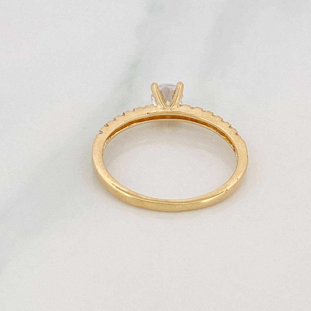 Anillo Solitario Churumbela 1.85g / T6 3/4 Oro Amarillo 18K