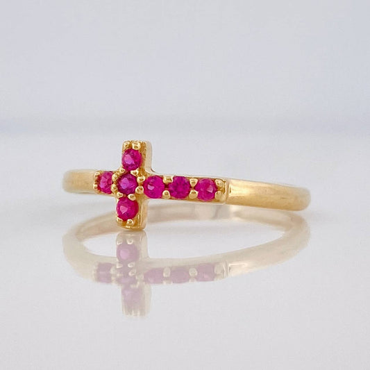 Anillo Cruz 1.45g / T5 3/4 Oro Amarillo 18K