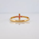 Anillo Cruz 1.45g / T5 3/4 Oro Amarillo 18K
