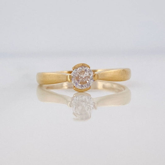 Solitaire Ring 1.95g / T5 1/4 Yellow Gold 18K