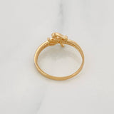 Anillo Fe 1.6g / T6 1/4 Dos Oros Amarillo Blanco 18K