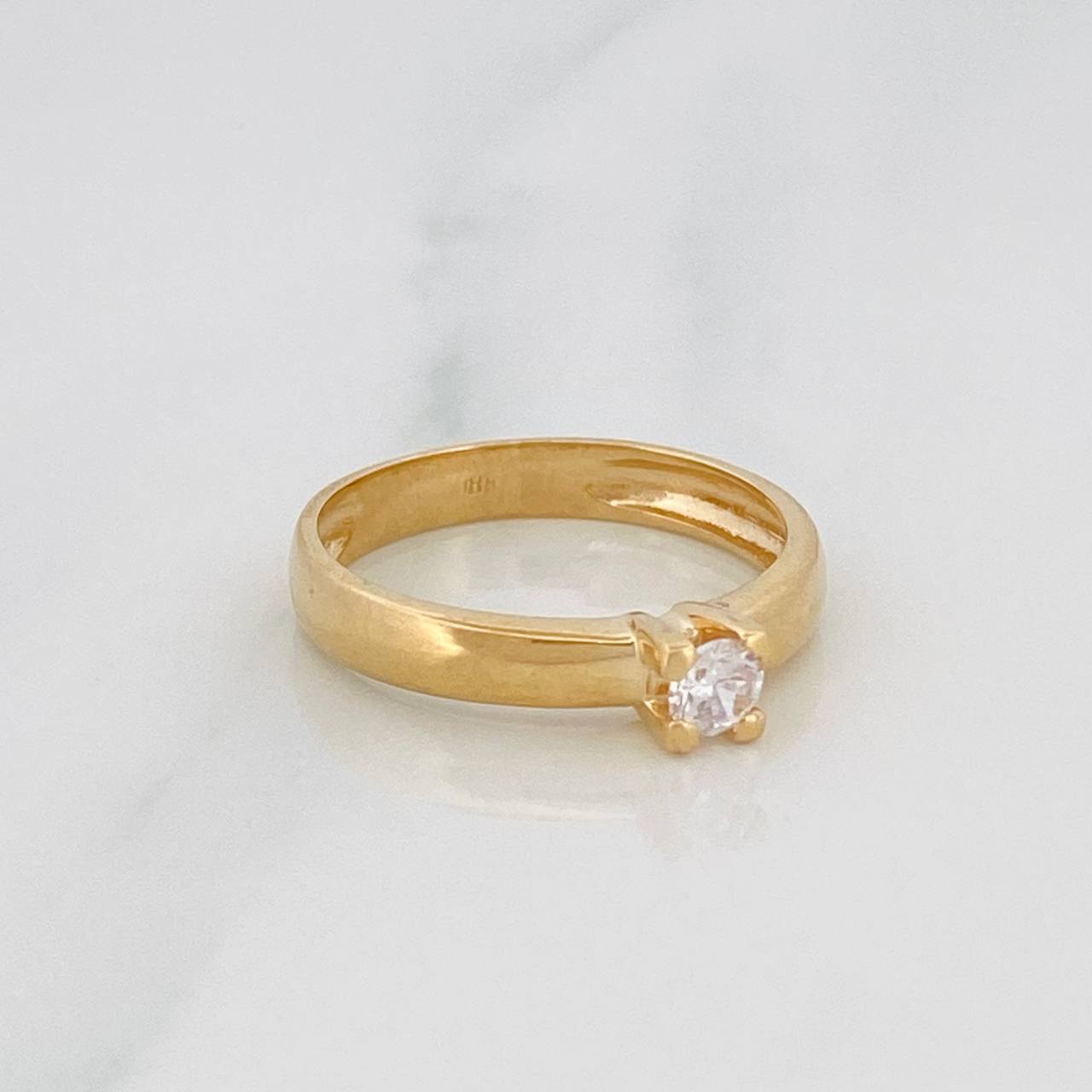 Anillo Solitario 2.3g / T5 3/4 Oro Amarillo 18K