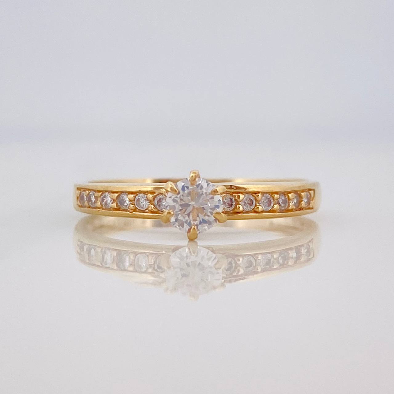 Anillo Solitario Churumbela 2g / T7 1/4 Oro Amarillo 18K