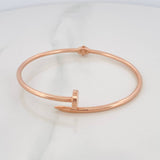 Bracelet Nail Hoop 6.8g / 7 1/2 in / 2.48mm Rose Gold 18K