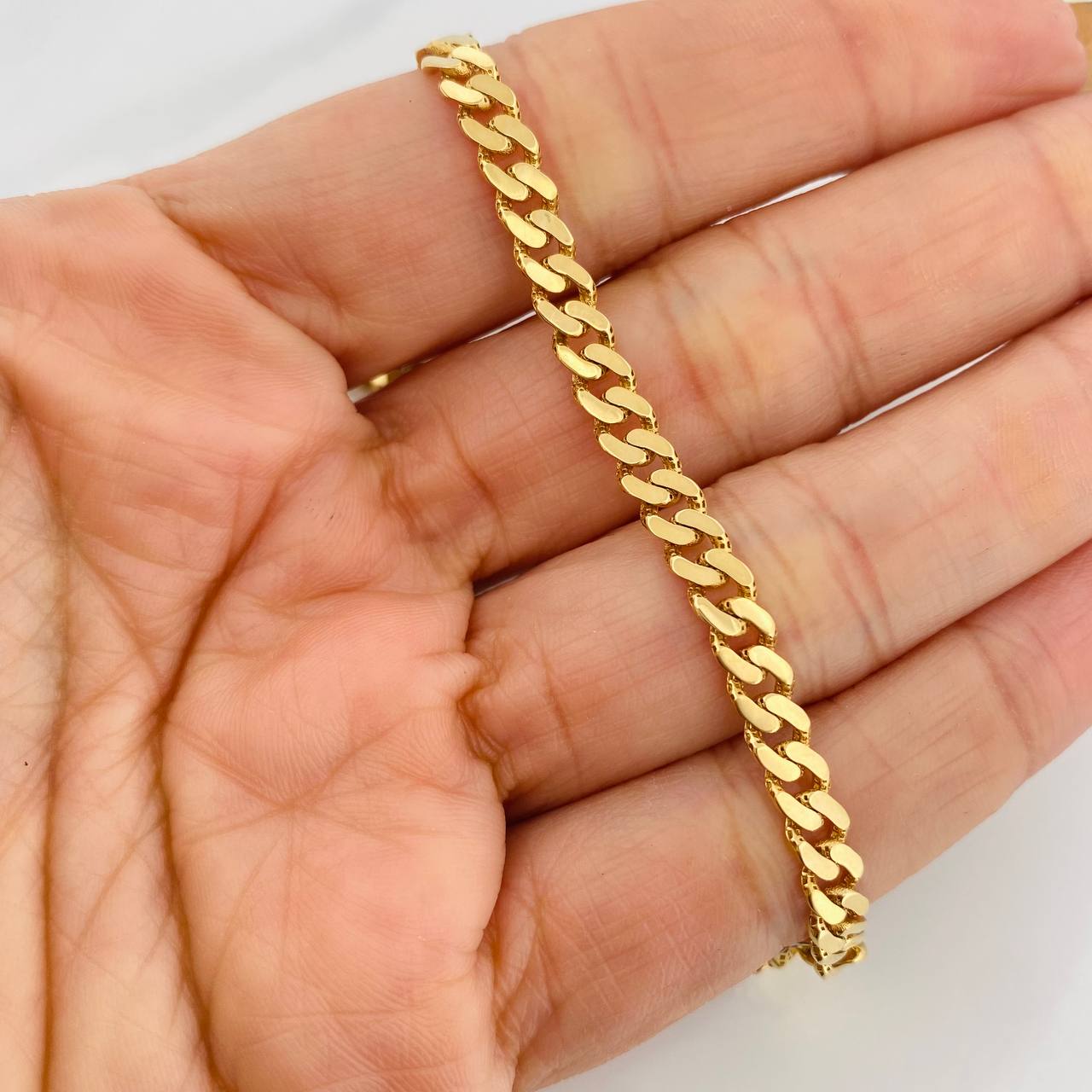 Bracelet Cubana Infinito 5.95g / 7 3/4 in / 4.72mm Two 18K Golds