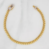 Bracelet Cubana Infinito 6.5g / 7 3/4 in / 4.68mm Two-Tone 18K Gold