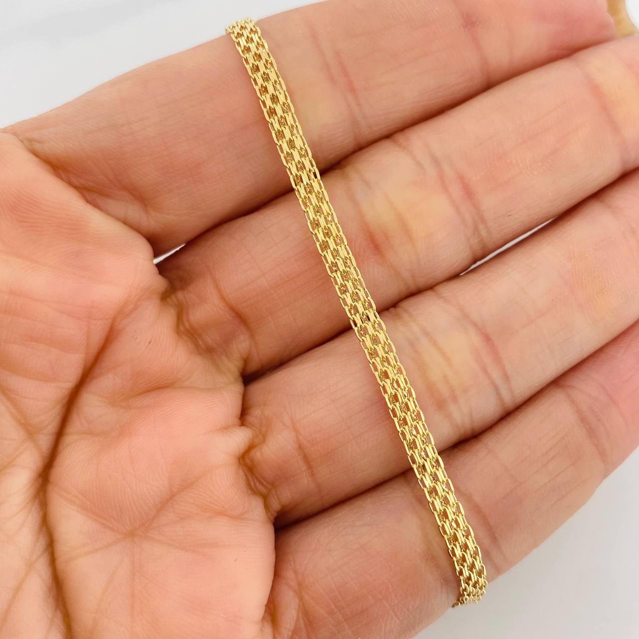 Pulso China 1.55g / 7 1/2 in / 3.09mm Oro Amarillo 18K