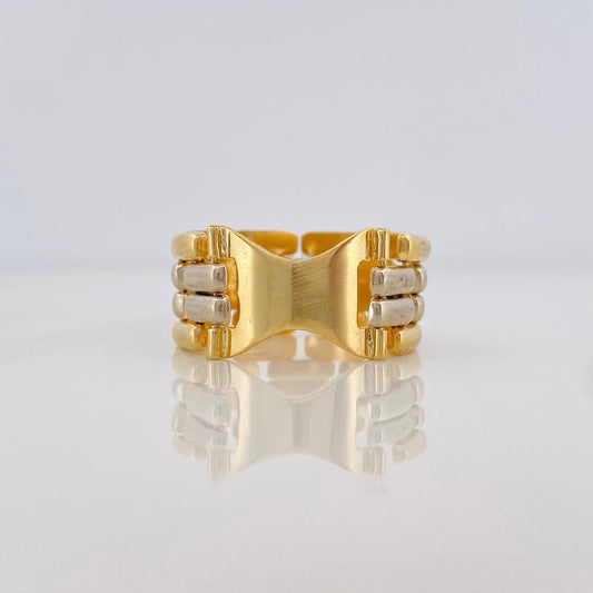 Panther Ring 5.3g / Size 8 3/4 Two-Tone Yellow White Gold 18K