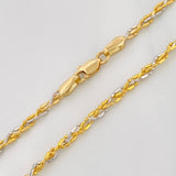 Bracelet Morse 2.45g / 7 in / 2.24mm Two-Tone Yellow White 18K Gold
