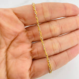 Bracelet Morse 2.45g / 7 in / 2.24mm Two-Tone Yellow White 18K Gold