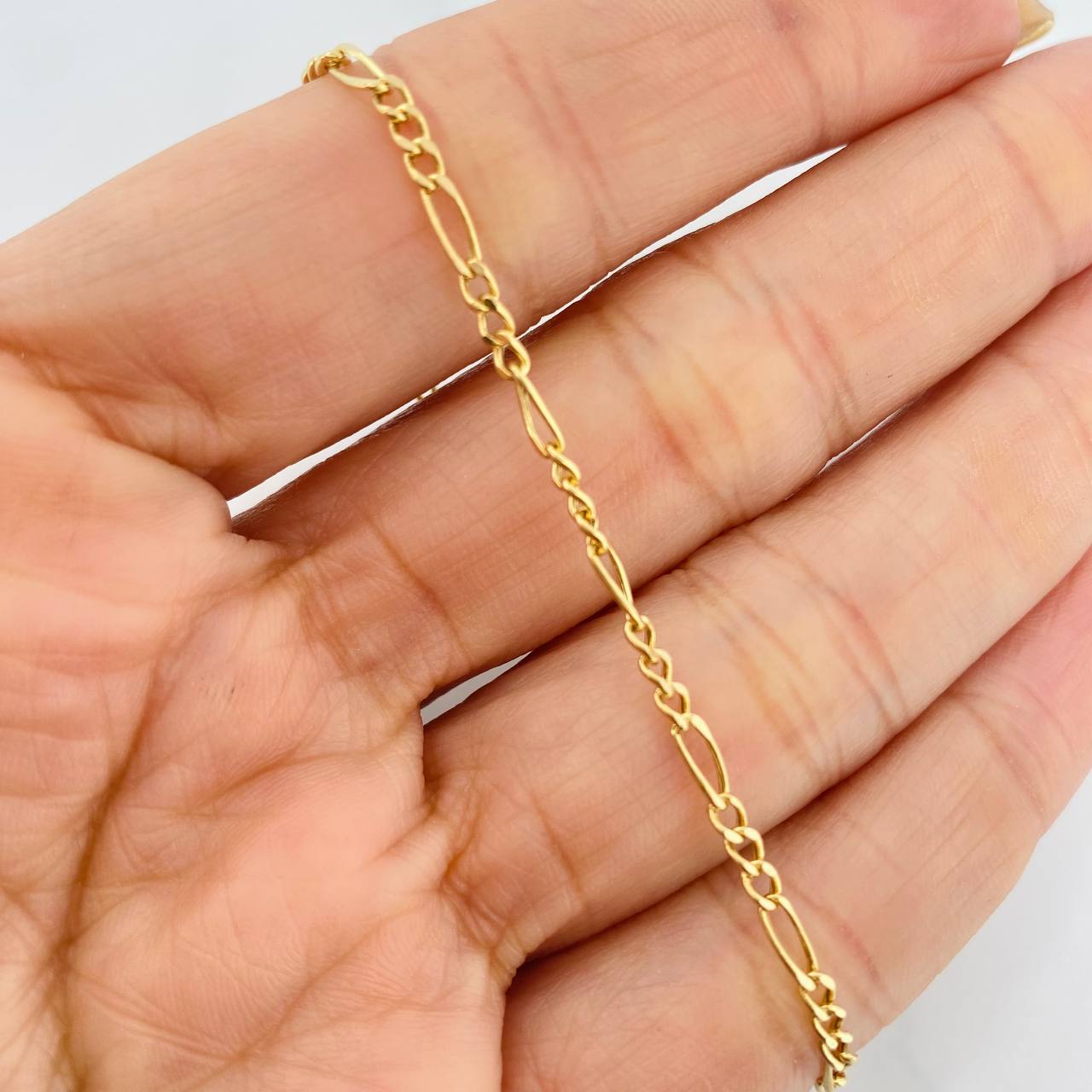 Figaro Bracelet 1.15g / 7 in / 2.24mm Yellow Gold 18K