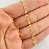Figaro Bracelet 1.05g / 7 in / 2.33mm Yellow Gold 18K