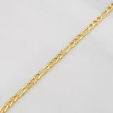 Figaro Bracelet 1.05g / 7 in / 2.33mm Yellow Gold 18K