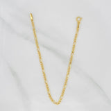 Figaro Bracelet 1.05g / 7 in / 2.33mm Yellow Gold 18K