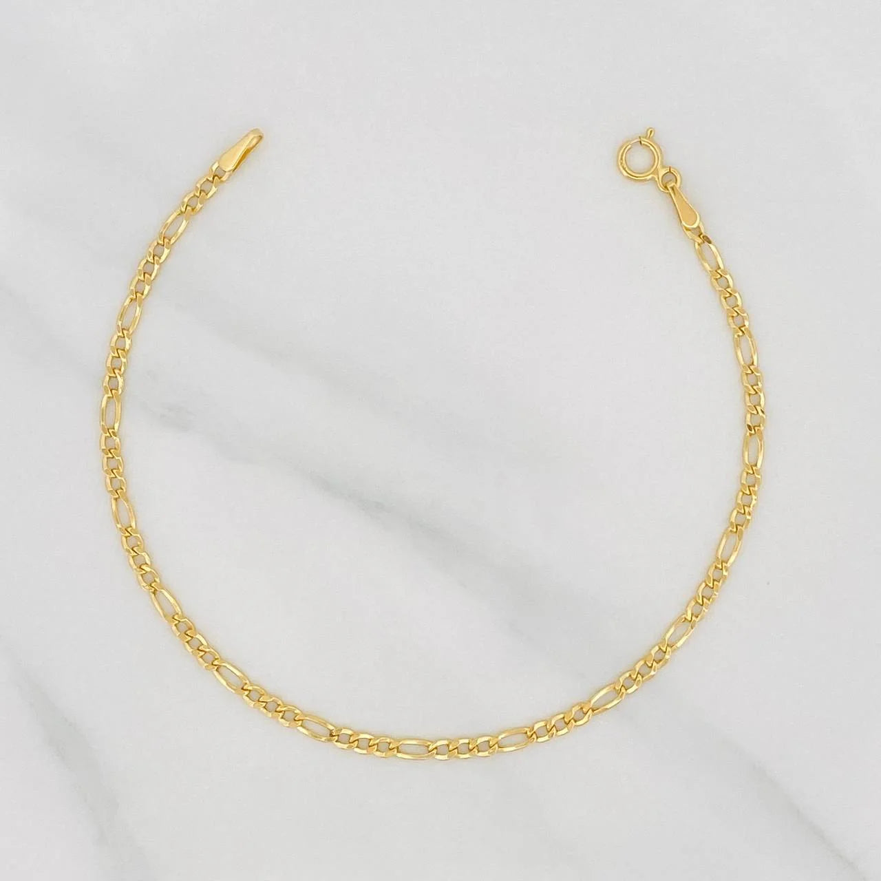 Figaro Bracelet 1.05g / 7 1/4 in / 2.35mm 18K Yellow Gold
