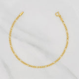 Figaro Bracelet 1.05g / 7 1/4 in / 2.35mm 18K Yellow Gold