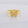 Diamond Cut Butterfly Ring 0.95g / T4 3/4 Yellow Gold 18K