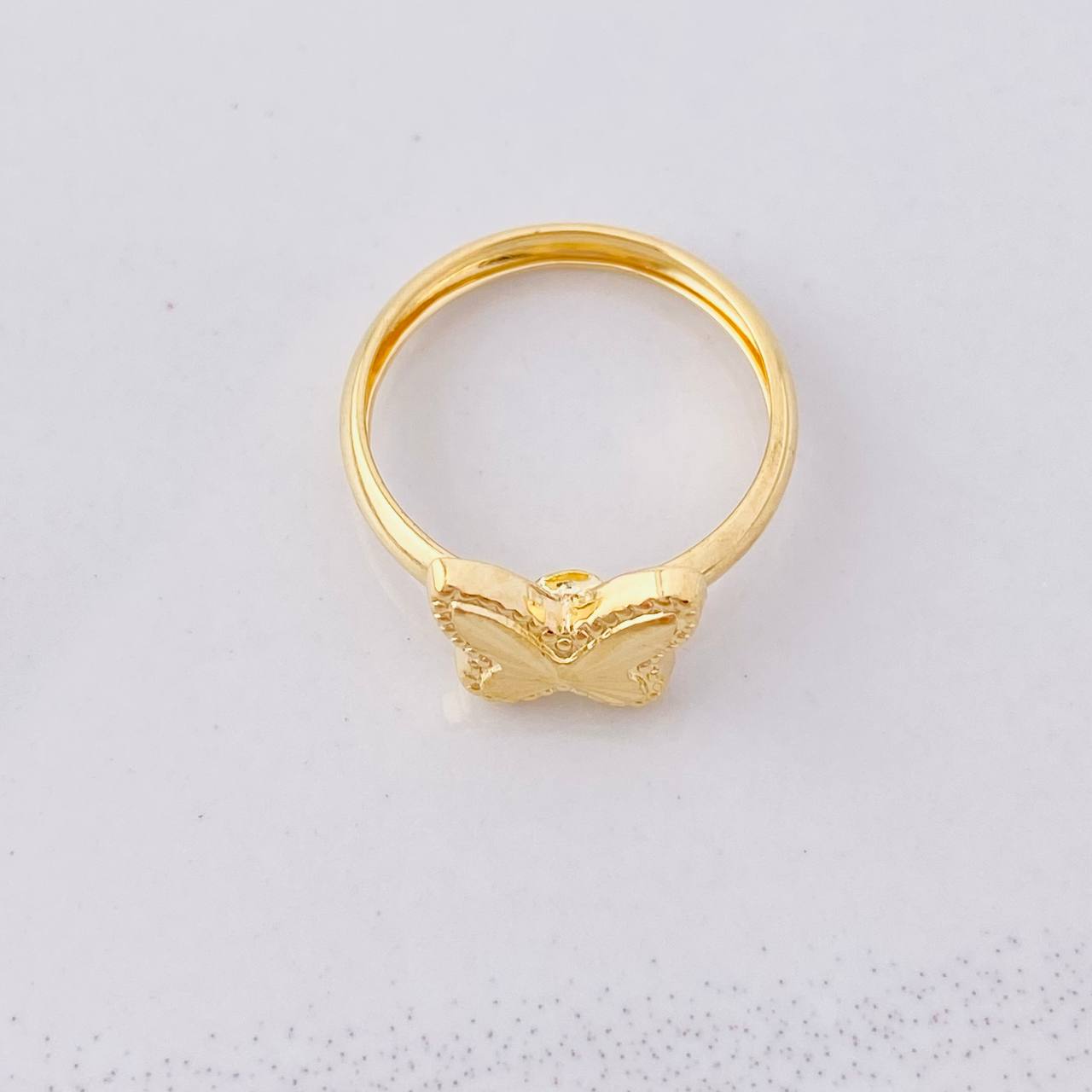 Diamond Cut Butterfly Ring 0.95g / T4 3/4 Yellow Gold 18K