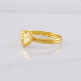Anillo Corazón Diamantado 0.7g / T5 1/4 Oro Amarillo 18K