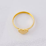 Anillo Corazón Diamantado 0.75g / T5 1/4 Oro Amarillo 18K