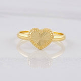 Heart Diamond Cut Ring 1g / T8 3/4 Yellow Gold 18K
