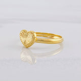 Anillo Corazón Diamantado 0.95g / T7 1/4 Oro Amarillo 18K