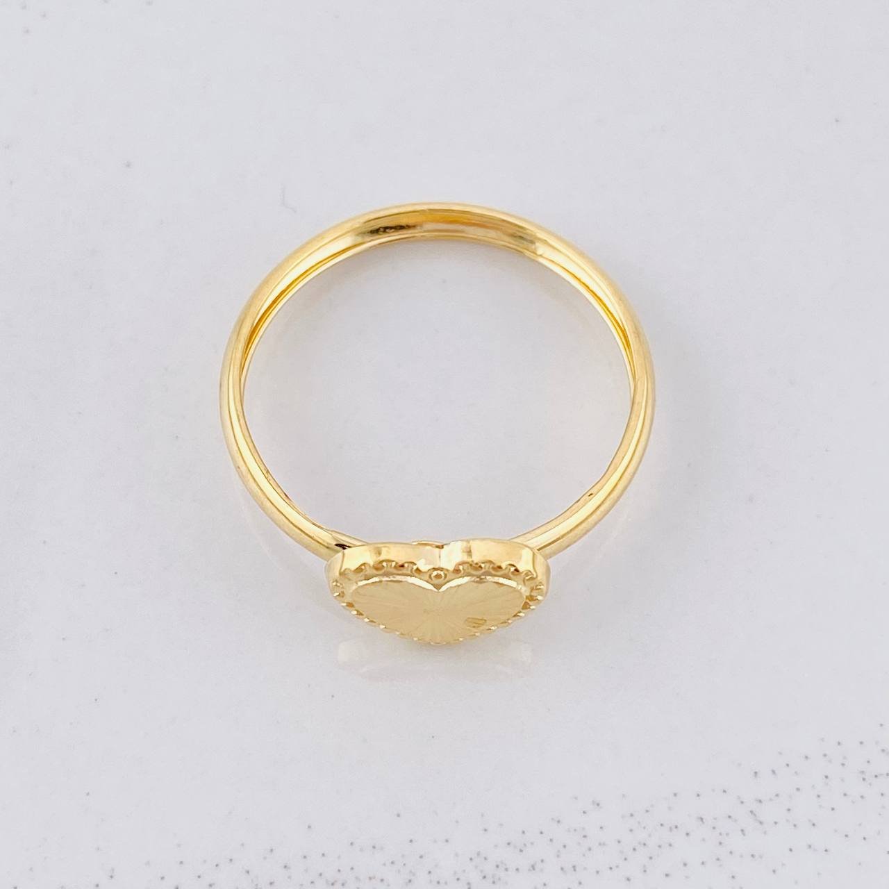 Anillo Corazón Diamantado 0.95g / T7 1/4 Oro Amarillo 18K