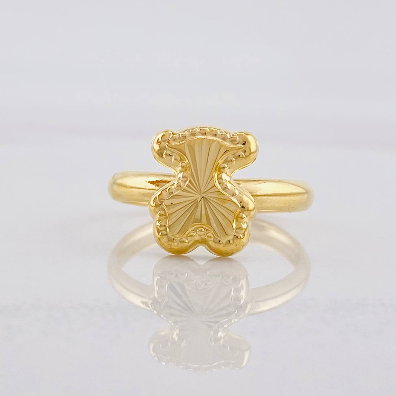 Anillo Oso Diamantado 1.1g / T5 Oro Amarillo 18K