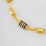 Tobillera Rustica Barril 9.05g / 10 1/4 in / 6mm Oro Amarillo 18K