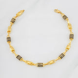 Tobillera Rustica Barril 9.05g / 10 1/4 in / 6mm Oro Amarillo 18K