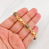 Pulso Rustico Barril 7.4g / 8 1/4 in / 6mm Oro Amarillo 18K