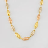 Rustic Crown Chain 10.6g / 24 in / 4.5mm Three Golds 18K