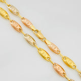 Rustic Crown Chain 10.6g / 24 in / 4.5mm Three Golds 18K