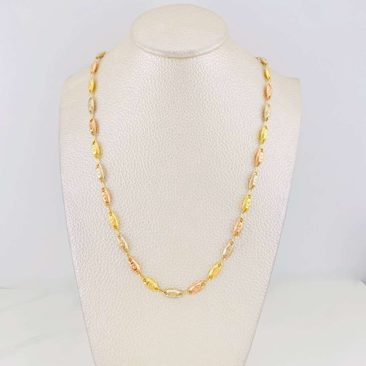 Rustic Crown Chain 10.6g / 24 in / 4.5mm Three Golds 18K