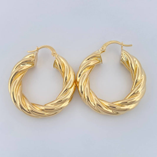Candongas Mati 5.65gr / 1 1/4 in / Oro Amarillo 18K $