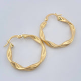 Hoop Earrings Bella 2.35gr / 1 in / 18K Yellow Gold $