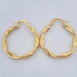 Hoop Earrings Bella 2.35gr / 1 in / 18K Yellow Gold $