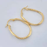 Candongas Lui Ovaladas 1.45gr / 1 in / Oro Amarillo 18K $