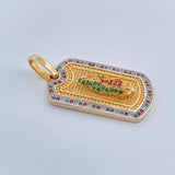 Dije Placa Virgen De Guadalupe 7.35gr / 1 1/2 in / Dos Oros Amarillo Blanco 18K $