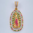 Dije Virgen De Guadalupe 7.5gr / 1 1/2 in / Dos Oros Amarillo Blanco 18K $