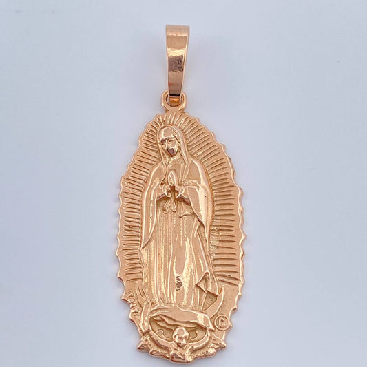 Dije Virgen De Guadalupe 7.5gr / 1 3/4 in / Oro Rosa 18K $