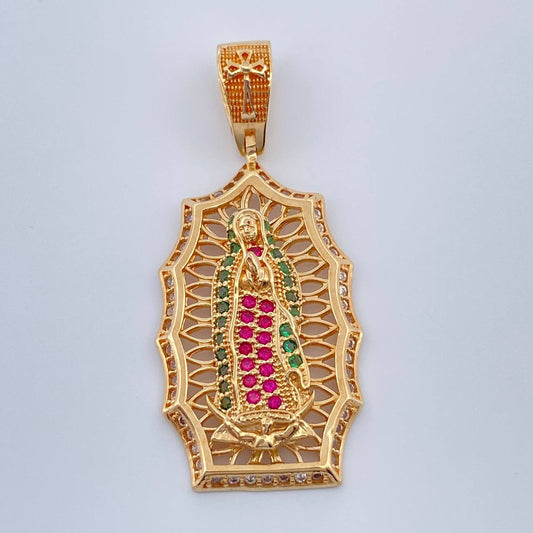 Dije Virgen De Guadalupe 4.55gr / 1 1/2 in / Oro Amarillo 18K $