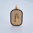 Dije Placa Virgen De Guadalupe 5.65gr / 1 1/2 in / Dos Oros Amarillo Negro 18K $