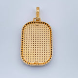Dije Placa Virgen De Guadalupe 5.65gr / 1 1/2 in / Dos Oros Amarillo Negro 18K $