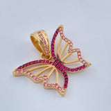Dije Mariposa 2.95gr / 3/4 in / Dos Oros Negro Amarillo 18K $