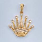 Dije Corona King 4.35gr / 1 3/4 in / Oro Amarillo 18K $