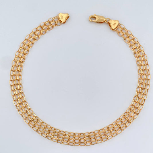 Pulso Chino 4.4gr / 8 1/2 in / 2.15mm Oro Amarillo +1 18K $
